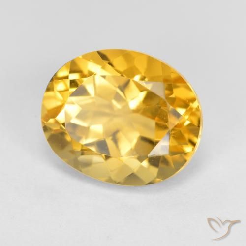 9,17 ctw natürlicher gold-orange Citrin, Oval, VVS