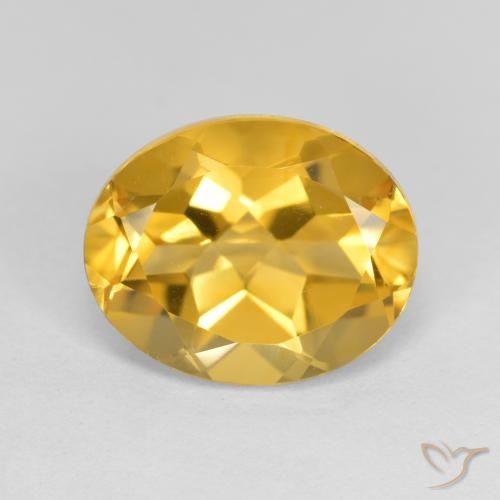 3.37ct Natürlicher Mittelgold Citrin, Oval, VVS-VS