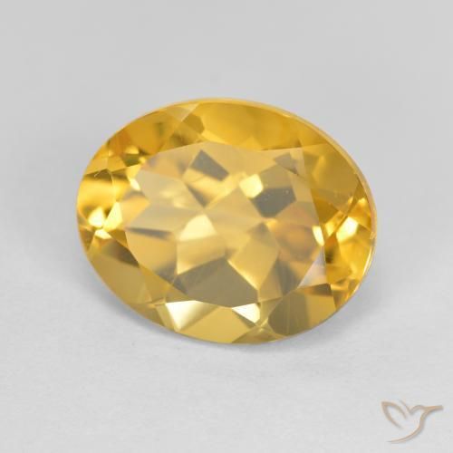 9,17 ctw natürlicher Mittelgold Citrin, Oval, VVS-VS