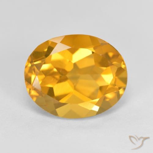 3.54ct Natürlicher Mittel-Helles Orange-Gold Citrin, Oval, VVS-VS