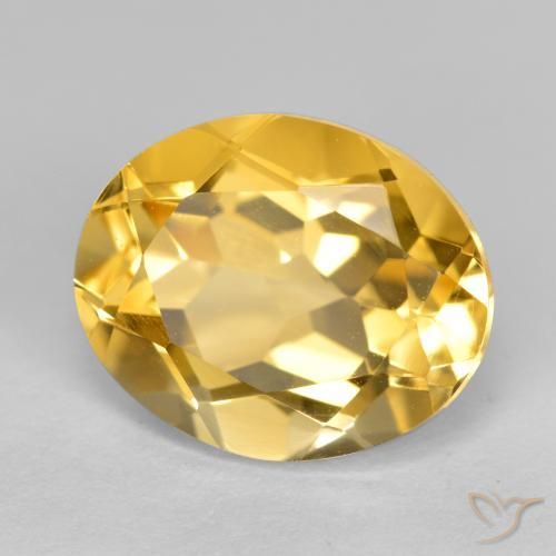 9,17 ctw natürlicher Tiefes Goldorange Citrin, Oval, VVS