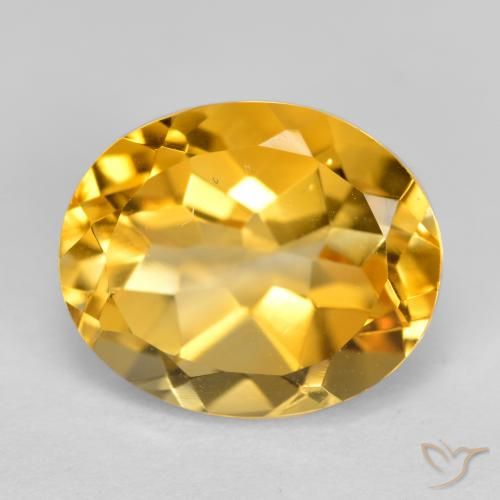 3.68ct Natürlicher Tiefes Goldorange Citrin, Oval, VVS-VS