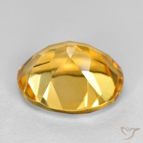 9,17 ctw natürlicher Tiefes Goldorange Citrin, Oval, VVS-VS