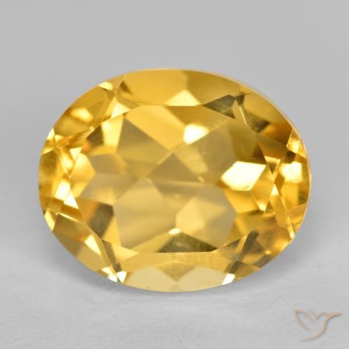 3.70ct Natürlicher Tiefes Goldorange Citrin, Oval, VVS-VS