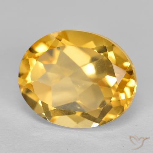 9,17 ctw natürlicher Tiefes Goldorange Citrin, Oval, VVS-VS
