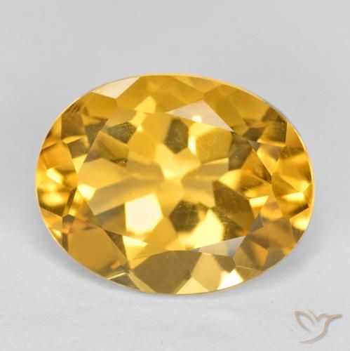 2.90ct Natürlicher Dunkelgolden Citrin, Oval, VVS-VS
