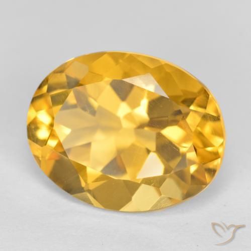 9,17 ctw natürlicher Dunkelgolden Citrin, Oval, VVS-VS
