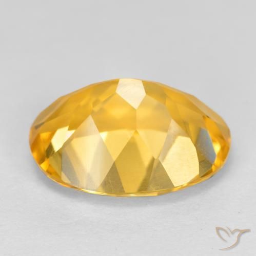 9,17 ctw natürlicher Dunkelgolden Citrin, Oval, VVS-VS