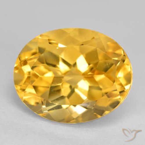 3.77ct Natürlicher Mittelgold Citrin, Oval, VVS
