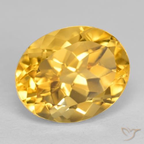 9,17 ctw natürlicher Mittelgold Citrin, Oval, VVS