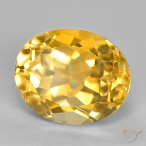 9,17 ctw natürlicher Mittel-Dunkelgold Citrin, Oval, VVS-VS