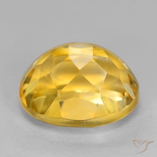 9,17 ctw natürlicher Mittel-Dunkelgold Citrin, Oval, VVS-VS