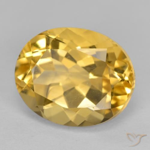9,17 ctw natürlicher gold-orange Citrin, Oval, VVS