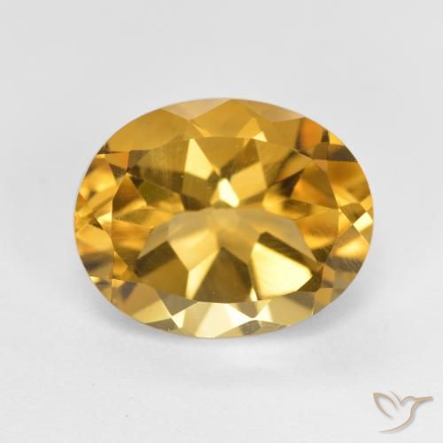 3.91ct Natürlicher Tiefes Gold Citrin, Oval, VVS