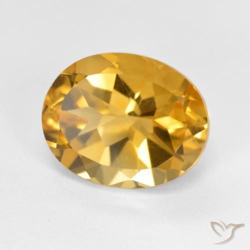 9,17 ctw natürlicher Tiefes Gold Citrin, Oval, VVS