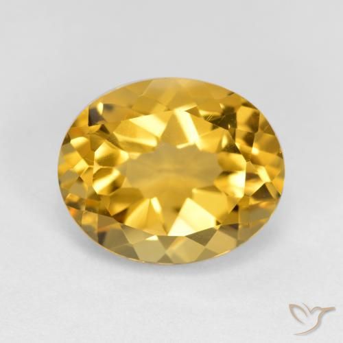 3.44ct Natürlicher Mittelgold Citrin, Oval, VVS