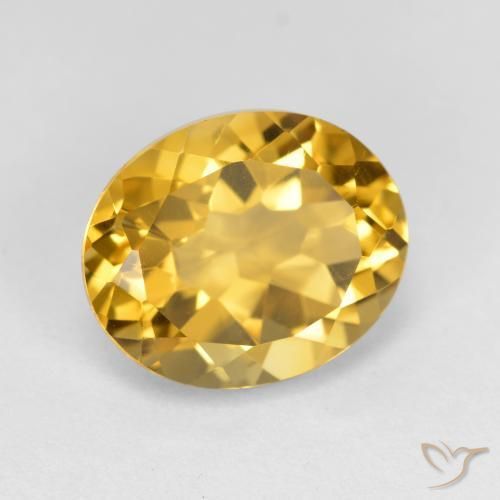 9,17 ctw natürlicher Mittelgold Citrin, Oval, VVS