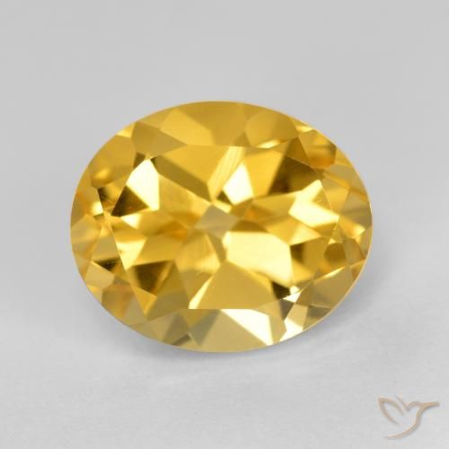 3.81ct Natürlicher Mittelgold Citrin, Oval, VVS