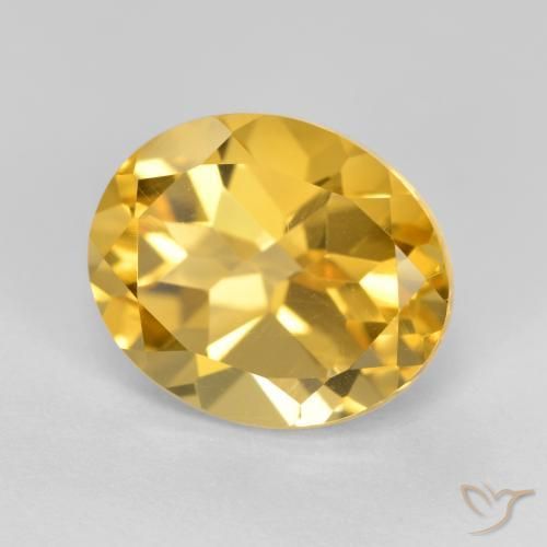 9,17 ctw natürlicher Mittelgold Citrin, Oval, VVS