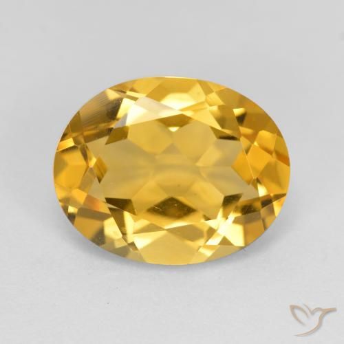 3.58ct Natürlicher Mittelgold Citrin, Oval, VVS
