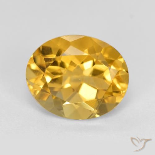 3.40ct Natürlicher Mittelgold Citrin, Oval, VVS