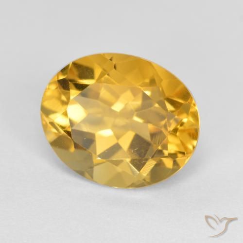 9,17 ctw natürlicher Mittelgold Citrin, Oval, VVS