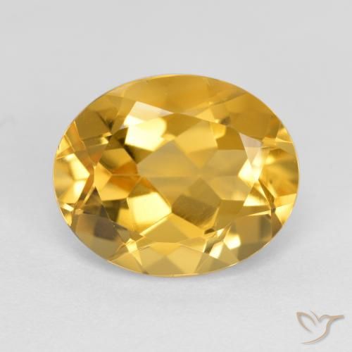 3.59ct Natürlicher Mittelgold Citrin, Oval, VVS
