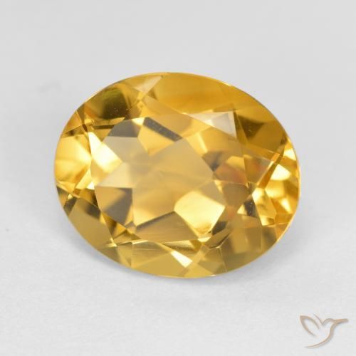 9,17 ctw natürlicher Mittelgold Citrin, Oval, VVS