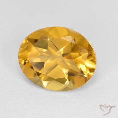 9,17 ctw natürlicher Mittel-Dunkelgold Citrin, Oval, VVS-VS