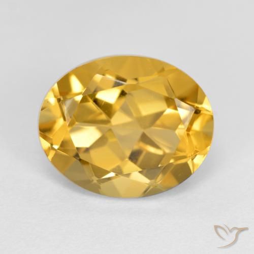 3.61ct Natürlicher Tiefes Goldorange Citrin, Oval, VVS