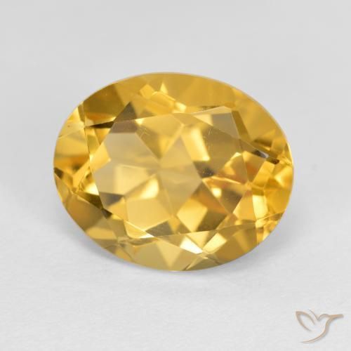 9,17 ctw natürlicher Tiefes Goldorange Citrin, Oval, VVS