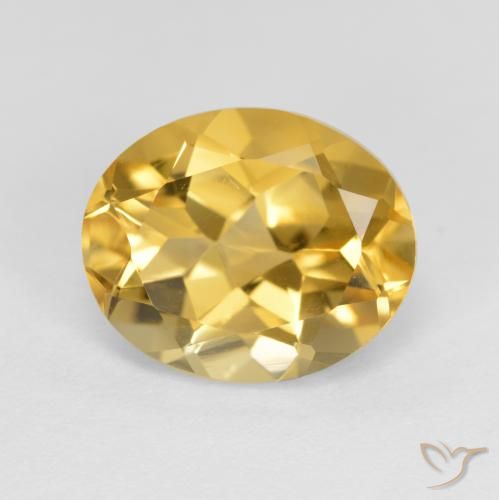 3.56ct Natürlicher Mittelgold Citrin, Oval, VVS