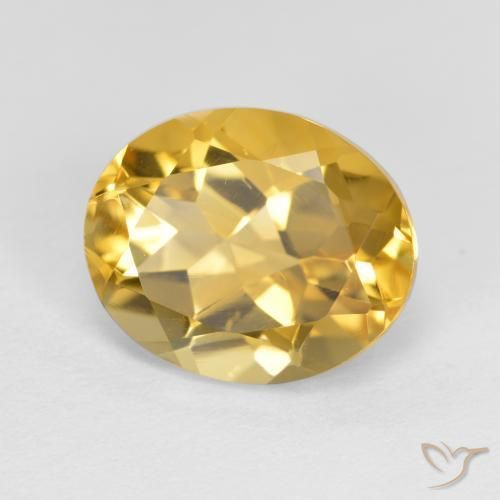 9,17 ctw natürlicher Mittelgold Citrin, Oval, VVS