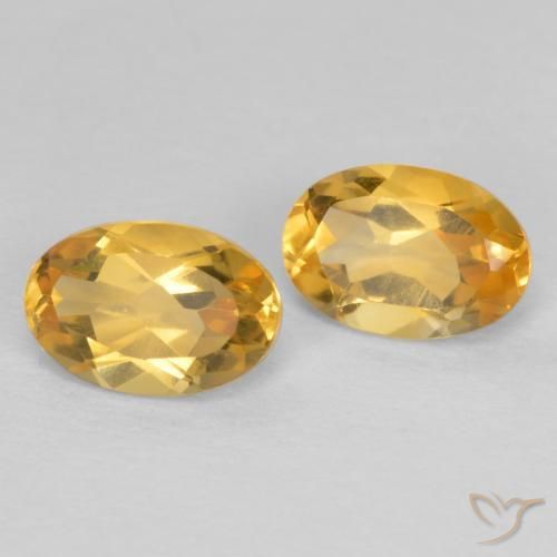0.82 ct natürliche Tiefes Goldorange Citrin-Edelsteine, Oval, VVS-VS