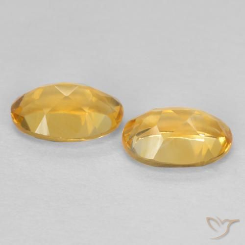 0.82 ct natürliche Tiefes Goldorange Citrin-Edelsteine, Oval, VVS-VS