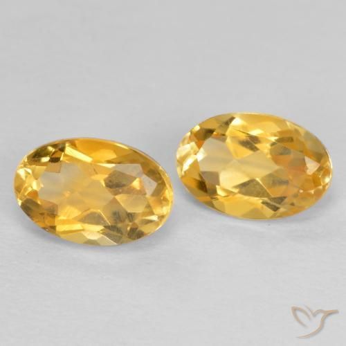 0.90 ct natürliche Mittel-Dunkelgold Citrin-Edelsteine, Oval, VS