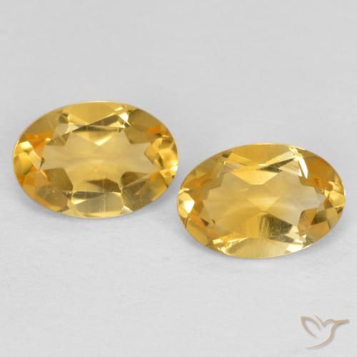 0.81ctw Natürlicher Golden Citrin, Oval, VVS-VS