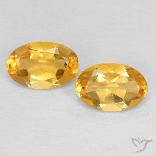 0.80ctw Natürlicher Mittel-Dunkelgold Citrin, Oval, VVS-VS