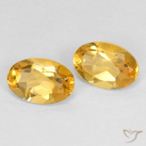 0.80 ct natürliche Mittel-Dunkelgold Citrin-Edelsteine, Oval, VVS-VS