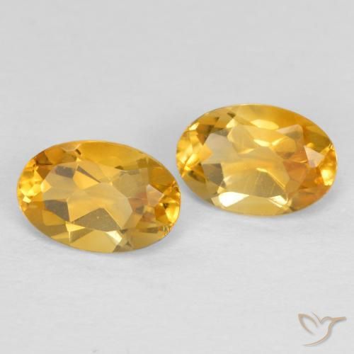 0.84 ct natürliche Mittel-Dunkelgold Citrin-Edelsteine, Oval, VS