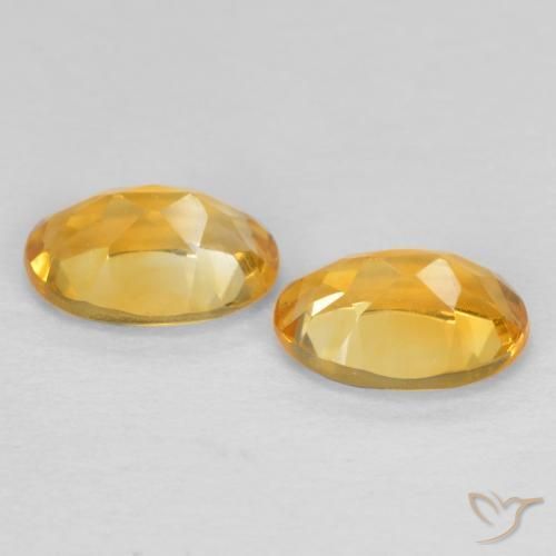 0.84 ct natürliche Mittel-Dunkelgold Citrin-Edelsteine, Oval, VS