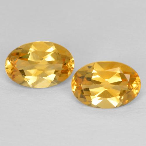 0.83 ct natürliche Mittel-Dunkelgold Citrin-Edelsteine, Oval Schliff, VVS-VS