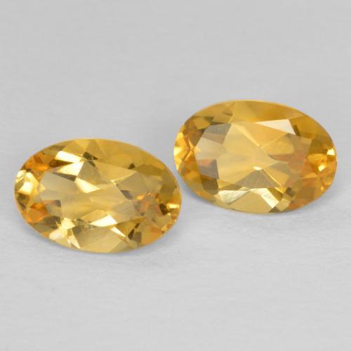 0.83 ct natürliche Mittel-Dunkelgold Citrin-Edelsteine, Oval Schliff, VVS-VS