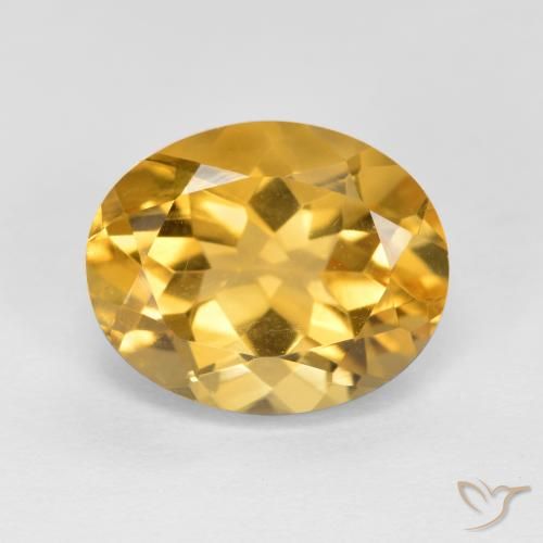 3.42ct Natürlicher gold-orange Citrin, Oval, VVS-VS