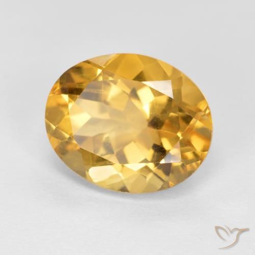 9,17 ctw natürlicher gold-orange Citrin, Oval, VVS-VS