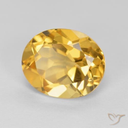 9,17 ctw natürlicher Mittelgold Citrin, Oval, VVS-VS
