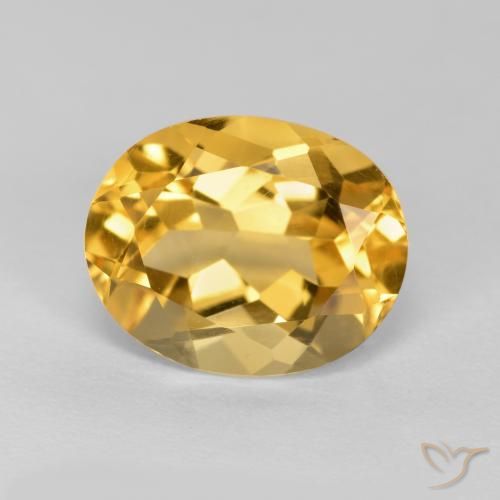 3.59ct Natürlicher Tiefes Goldorange Citrin, Oval, VVS-VS