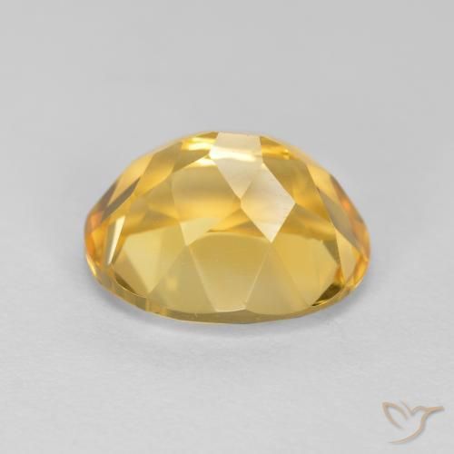 9,17 ctw natürlicher Tiefes Goldorange Citrin, Oval, VVS-VS