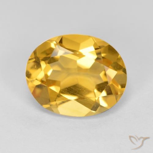 3.32ct Natürlicher Tiefes Goldorange Citrin, Oval, VVS-VS