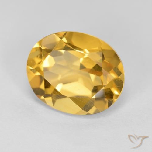 9,17 ctw natürlicher Tiefes Goldorange Citrin, Oval, VVS-VS